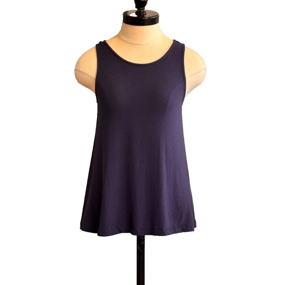 Lilly Pulitzer KRISTEN TOP Lapis Navy Blue XS Tank Cris Cross Summer Travel Sun - Picture 2 of 12